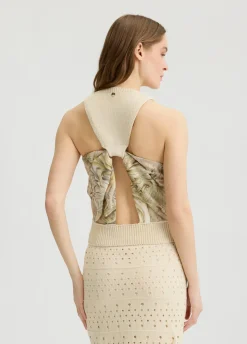 Top in maglia con cut-out