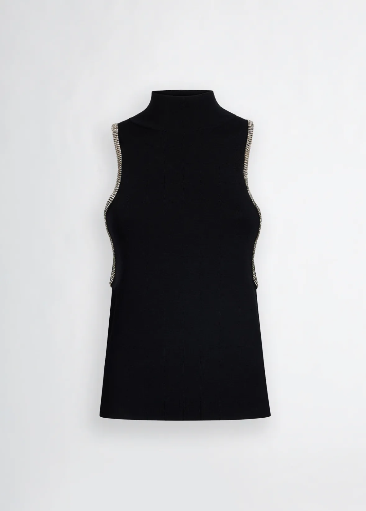 Top in maglia con strass