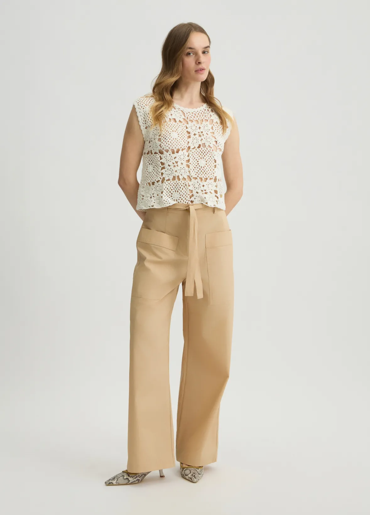 Top in maglia crochet