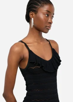 Top in maglia traforata