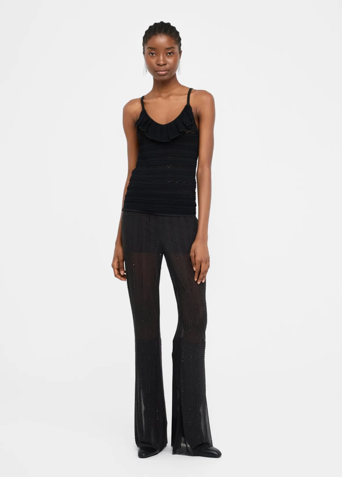 Top in maglia traforata