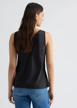 Top in raso con pizzo