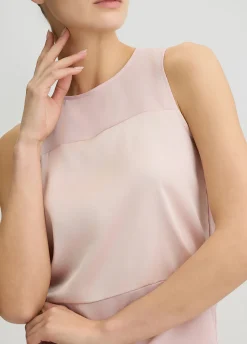 Top in raso e georgette