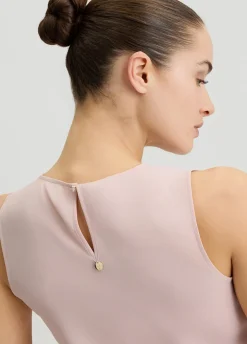 Top in raso e georgette