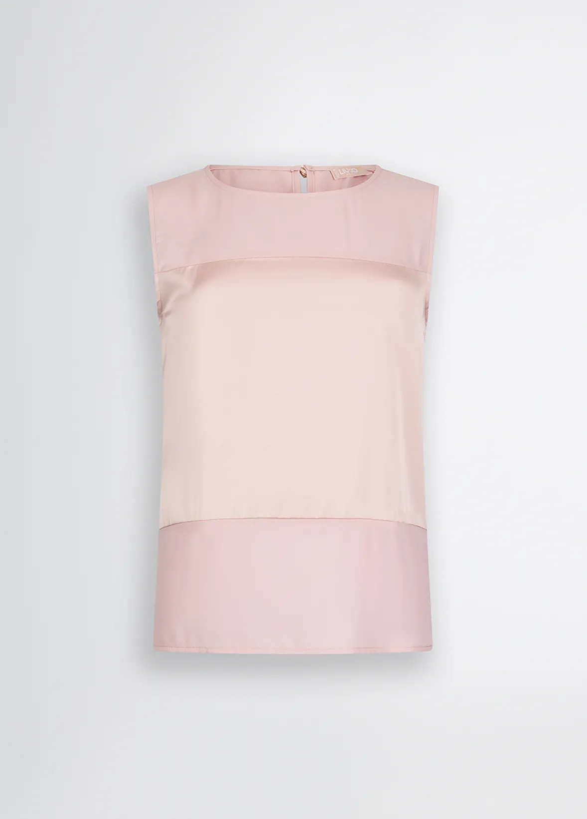 Top in raso e georgette