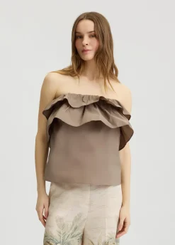 Top in taffetà