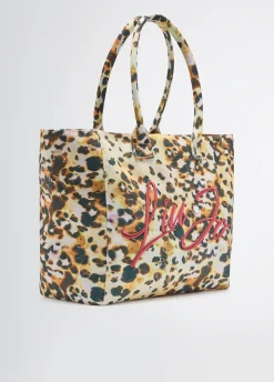 Tote bag grande in tela stampata