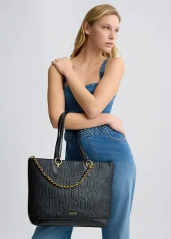 Tote bag media con catena decorativa