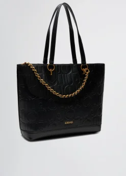 Tote bag media con catena decorativa