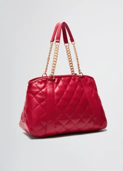 Tote bag media matelassé con charm