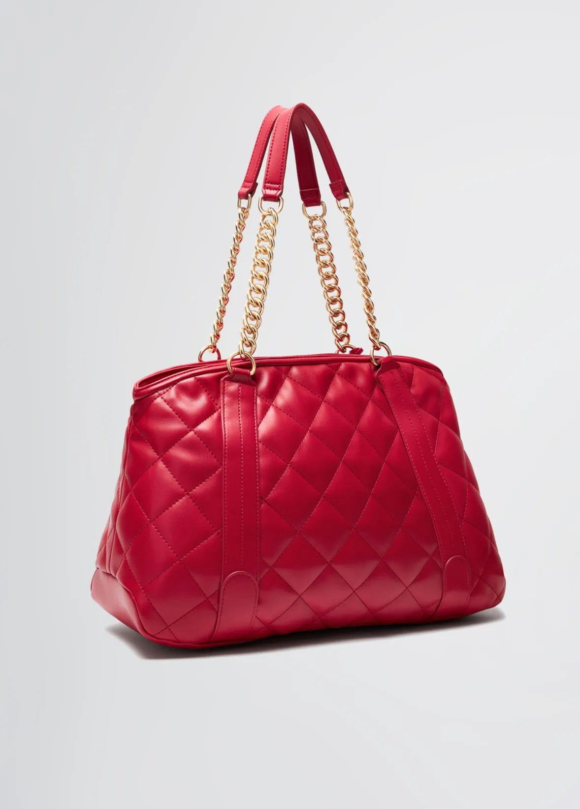 Tote bag media matelassé con charm