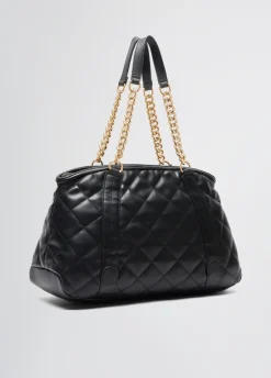 Tote bag media matelassé con charm