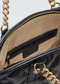 Tote bag media matelassé con charm