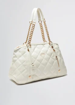 Tote bag media matelassé con charm