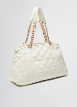 Tote bag media matelassé con charm