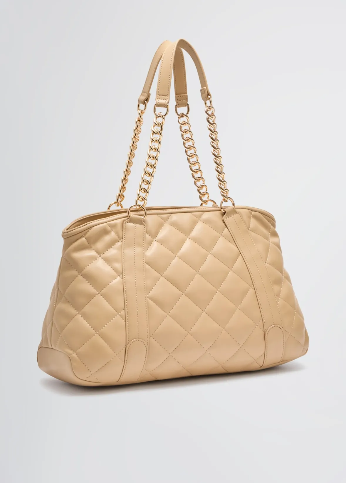 Tote bag media matelassé con charm