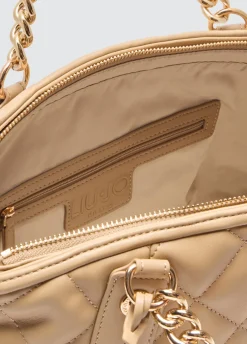 Tote bag media matelassé con charm