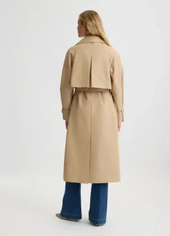 Trench doppiopetto con cintura