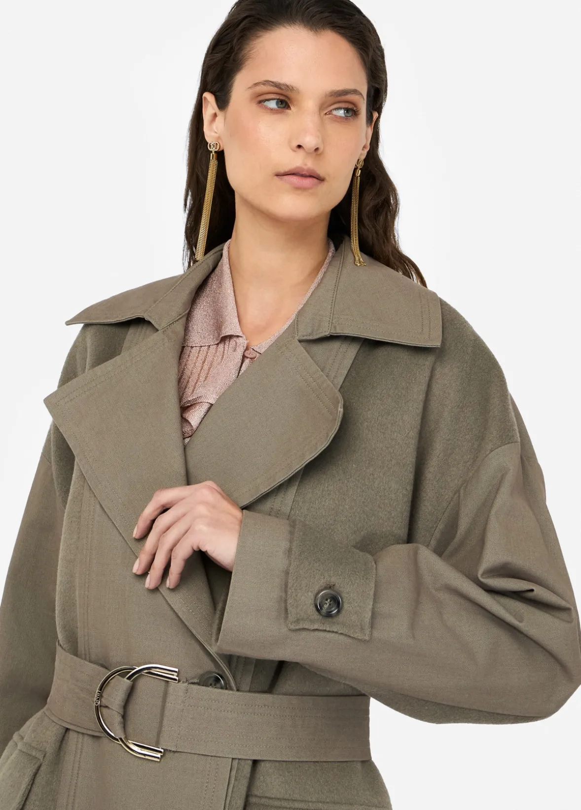 Trench doppiopetto in lana