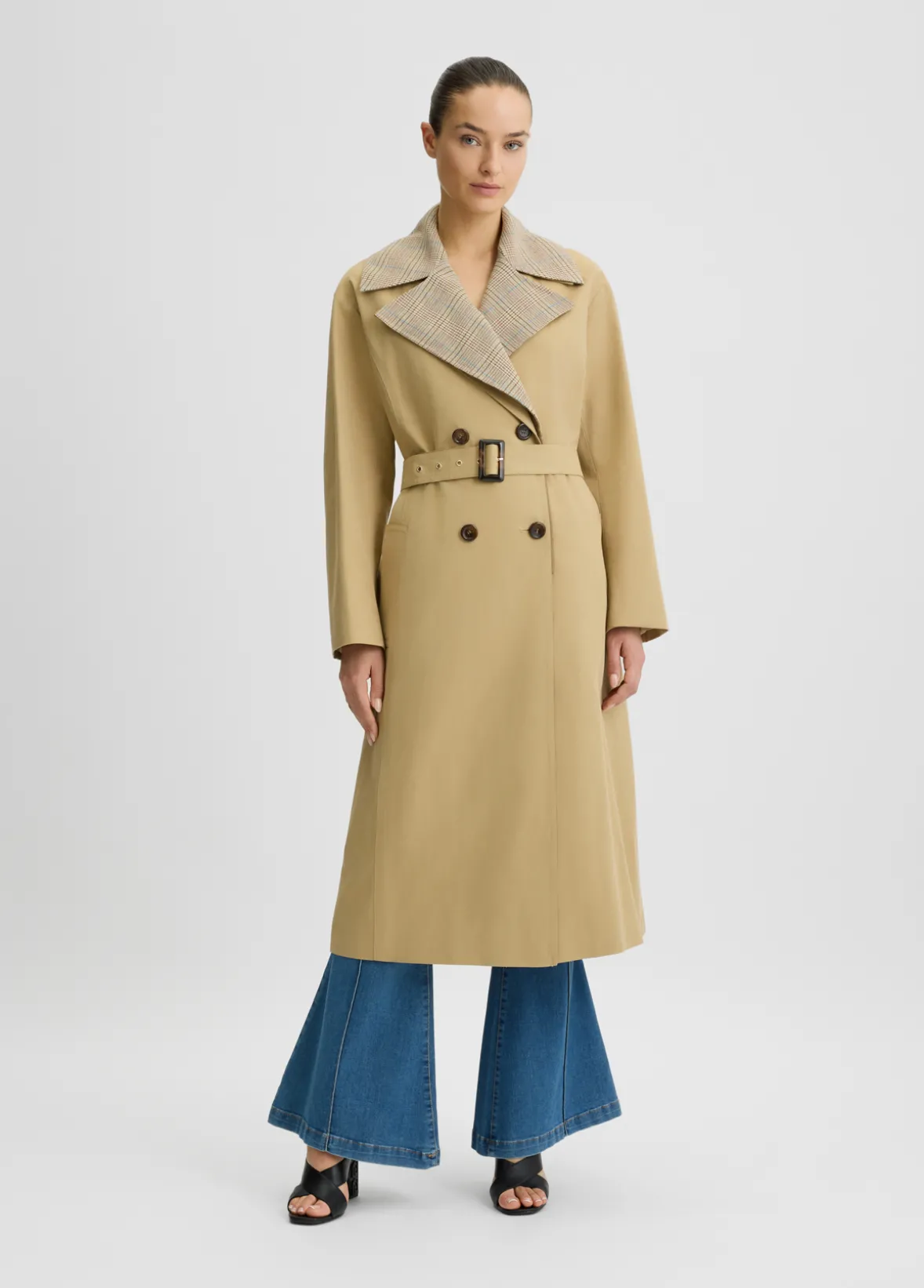 Trench in gabardina di cotone