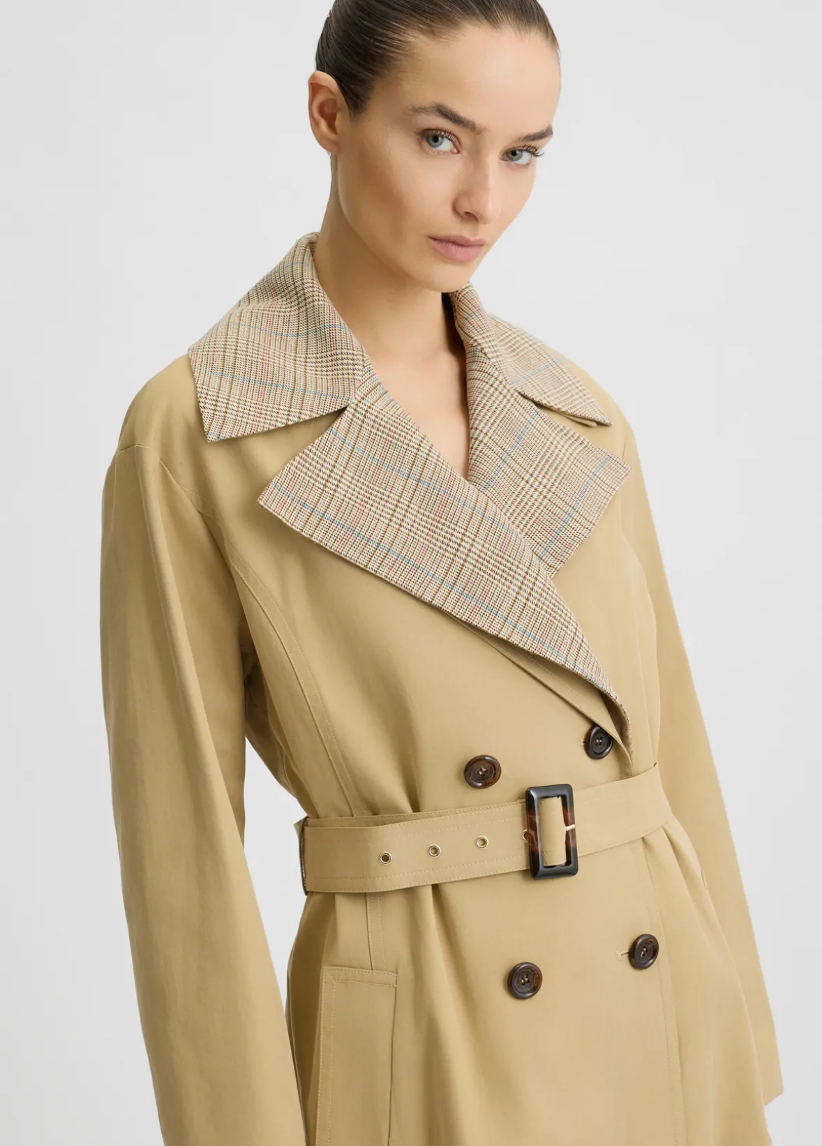 Trench in gabardina di cotone