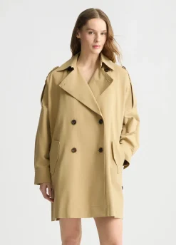 Trench in gabardine