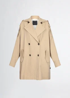 Trench in gabardine