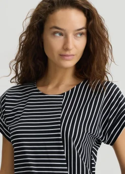 T-shirt a righe con fiocco
