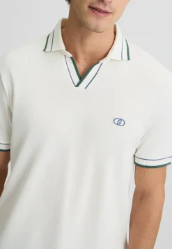 T-shirt con colletto cubano