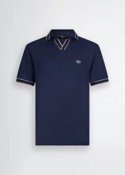 T-shirt con colletto cubano