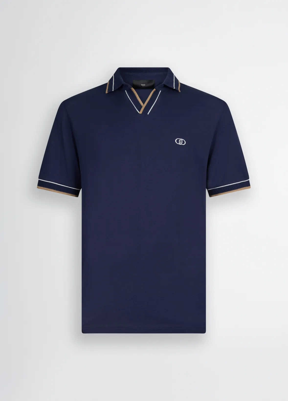 T-shirt con colletto cubano