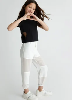 T-shirt con cuore in tulle
