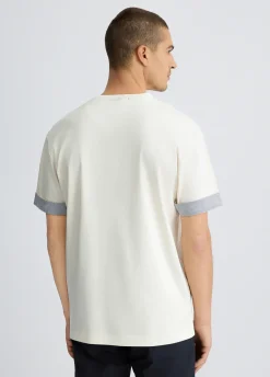 T-shirt con dettagli in popeline