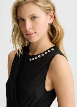 T-shirt con drappeggio