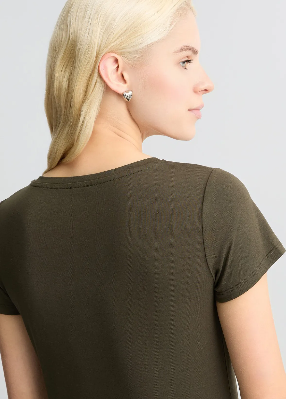 T-shirt con logo e strass