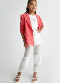T-shirt con logo e strass
