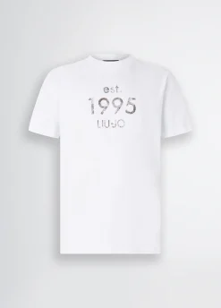T-shirt con logo stampato