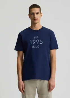 T-shirt con logo stampato