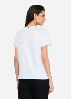 T-shirt con ricami gioiello
