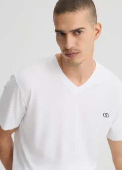 T-shirt con scollo a V