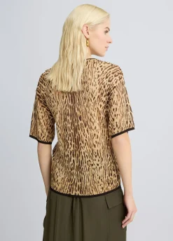 T-shirt con stampa animalier