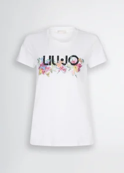 T-shirt con stampa floreale