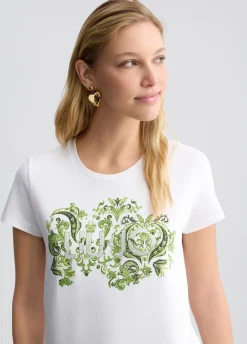 T-shirt con stampa floreale