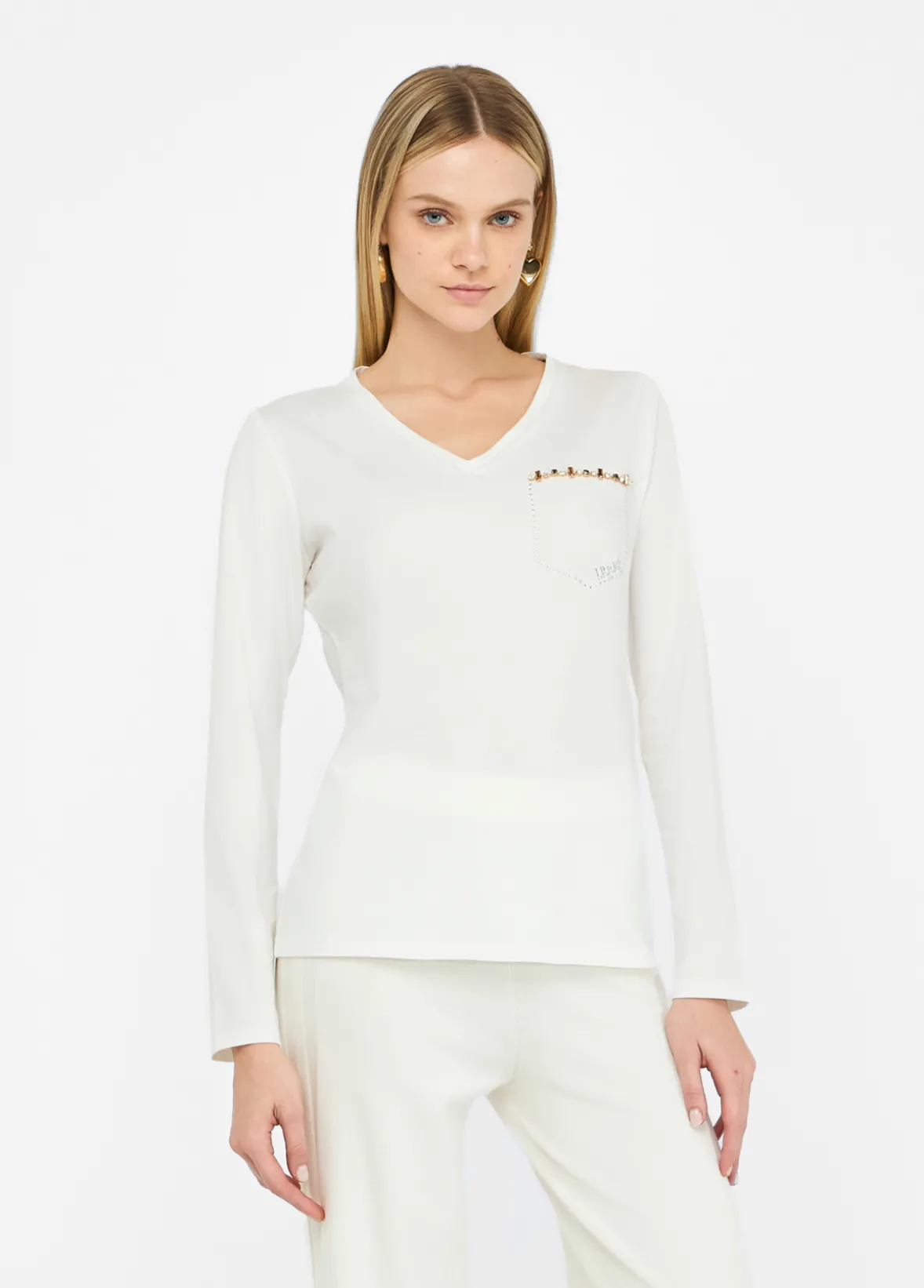 T-shirt con strass