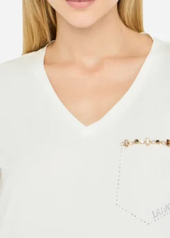 T-shirt con strass