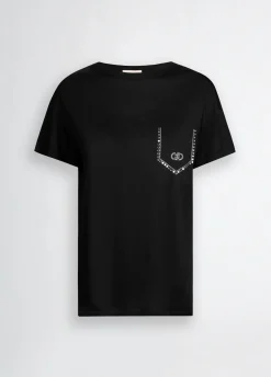 T-shirt con strass