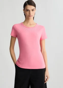 T-shirt con strass