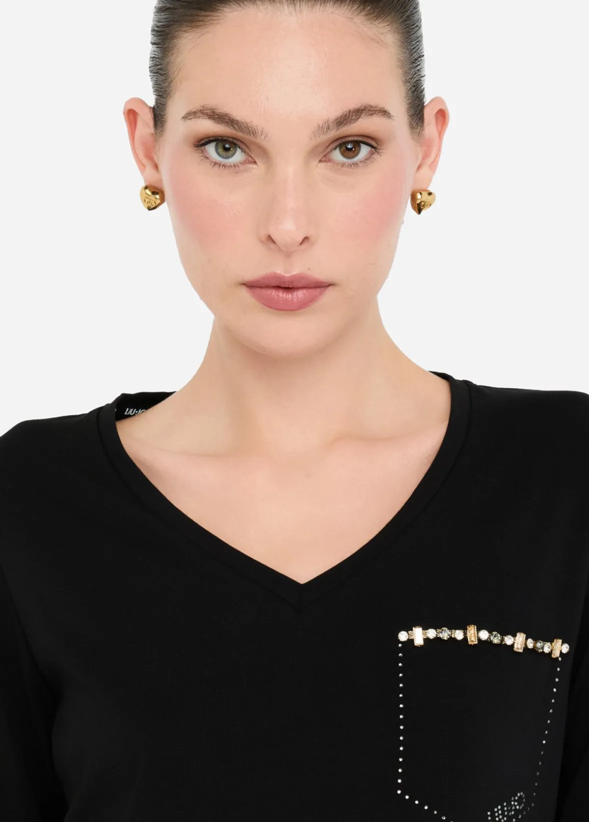 T-shirt con strass