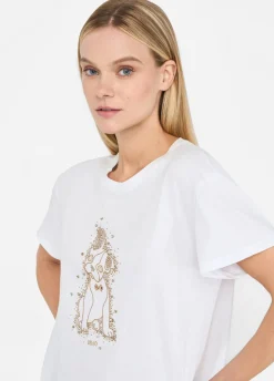 T-shirt con strass