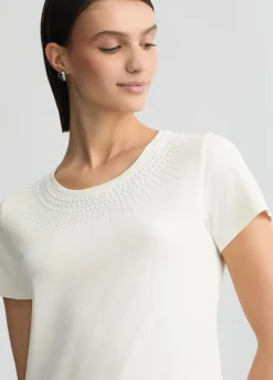 T-shirt con strass